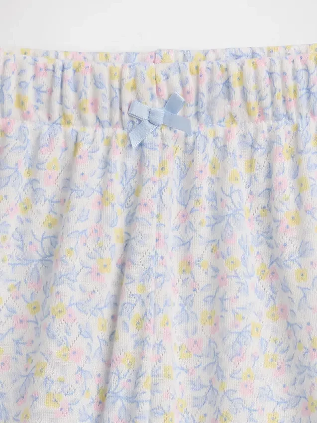 Shorts de pyjama pour enfant en pointelle recyclée