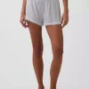 Shorts de pyjama ultra-doux en modal avec bordure en dentelle