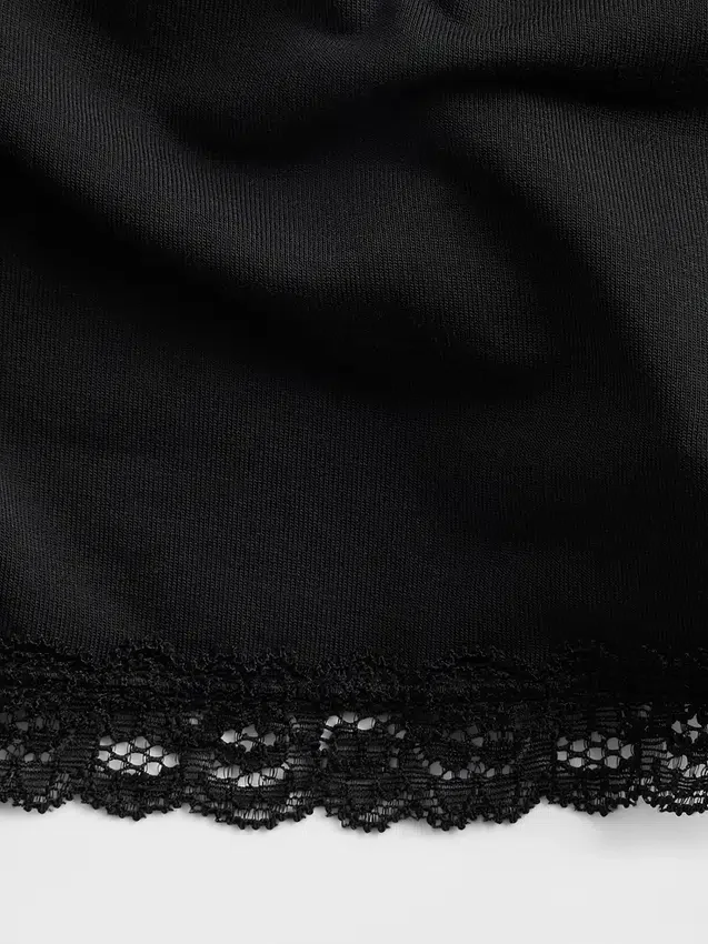 Shorts de pyjama ultra-doux en modal avec bordure en dentelle