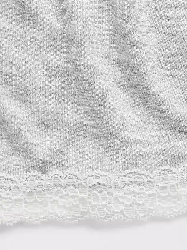 Shorts de pyjama ultra-doux en modal avec bordure en dentelle