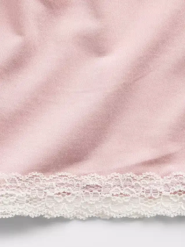 Shorts de pyjama ultra-doux en modal avec bordure en dentelle