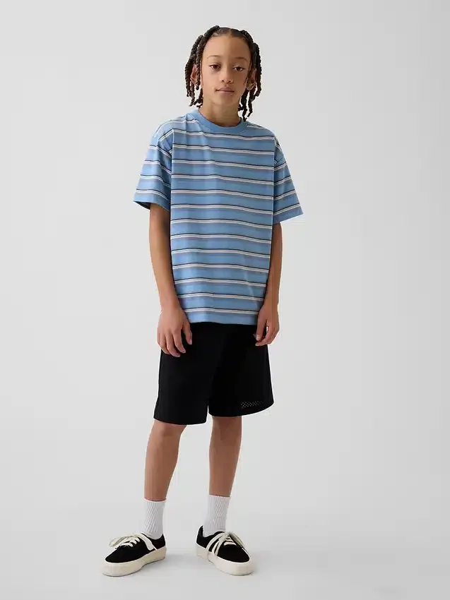 Shorts de sport en maille pour enfant, 8"
