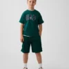 Shorts de sport en maille pour enfant, 8"