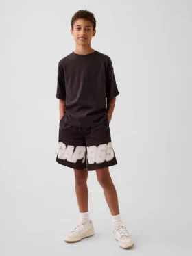 Shorts de sport en maille pour enfant, 8"