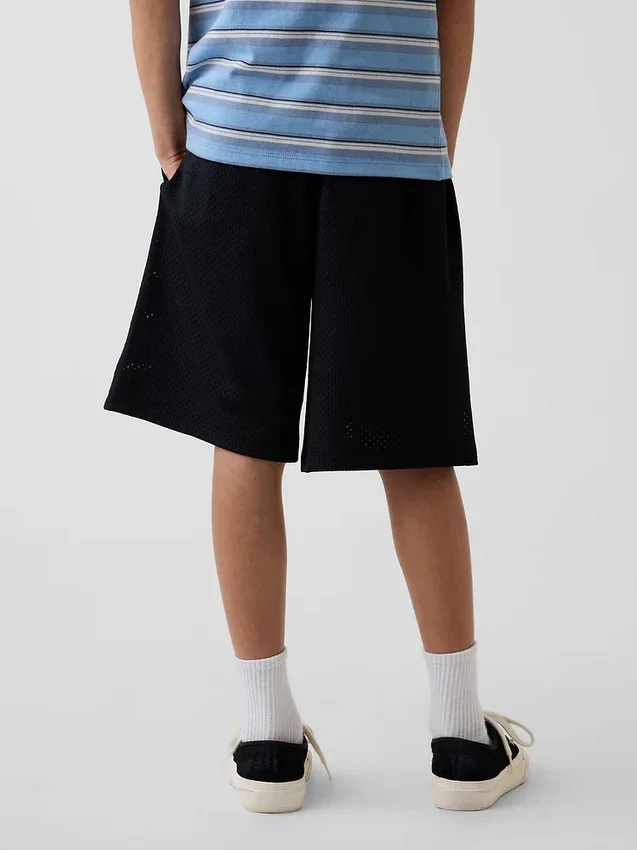 Shorts de sport en maille pour enfant, 8"