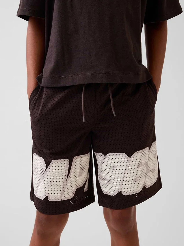 Shorts de sport en maille pour enfant, 8"