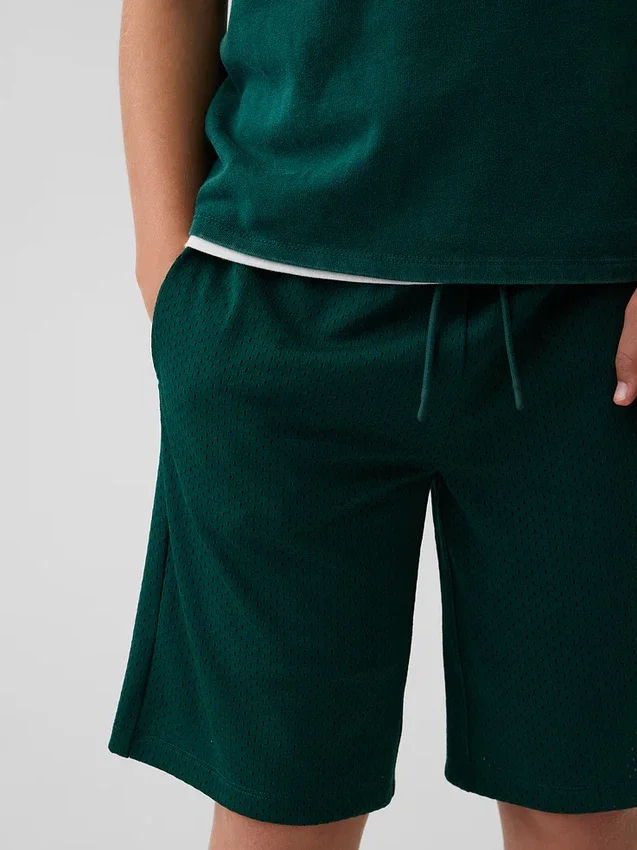 Shorts de sport en maille pour enfant, 8"