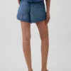 Shorts Easy Dolphin en denim ultra-doux à taille mi-haute