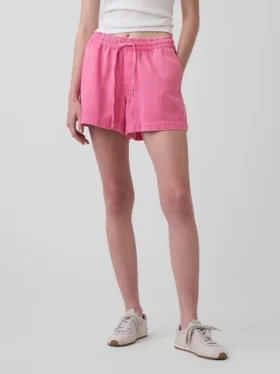 Shorts « Easy » en denim ultra-doux de 4″