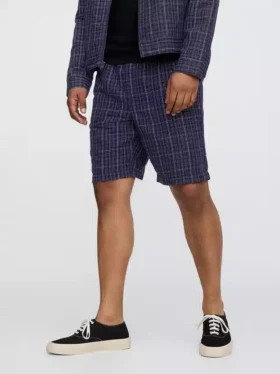 Shorts « Easy » en lin et coton, 9″