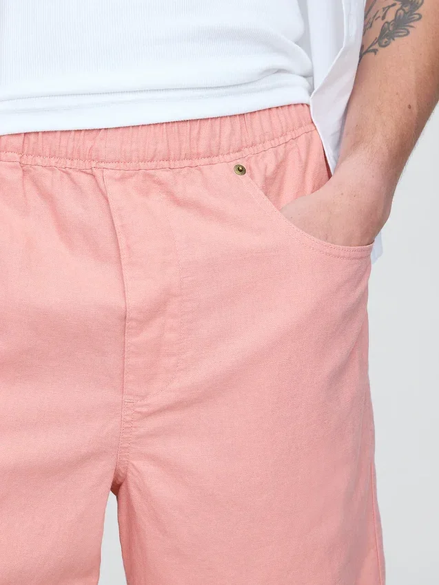 Shorts « Easy » en lin et coton, 9"
