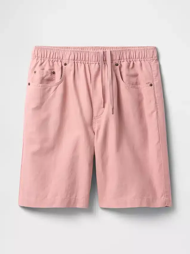Shorts « Easy » en lin et coton, 9"