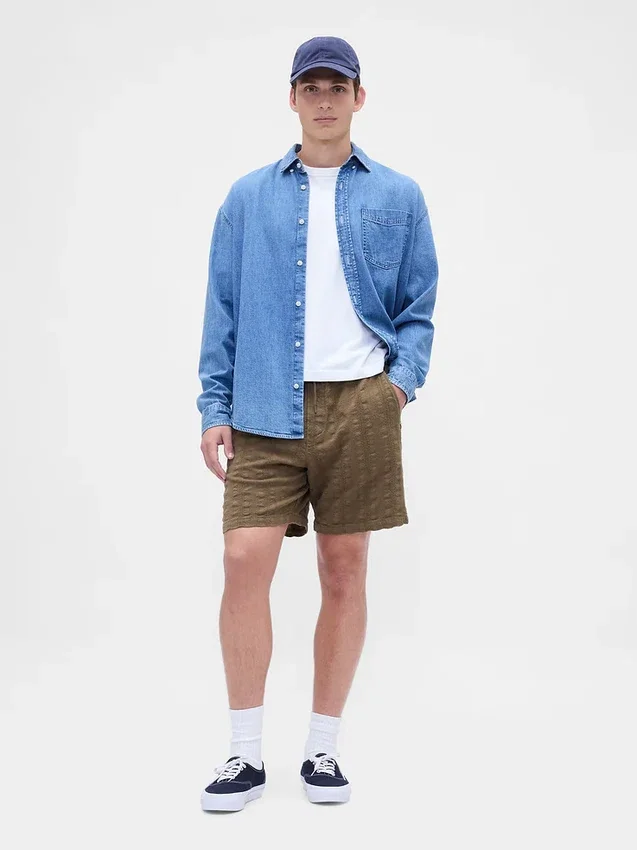Shorts « Easy » texturé de 7"