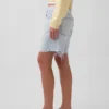 Shorts en denim ample à taille mi-haute