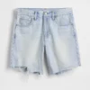 Shorts en denim ample à taille mi-haute