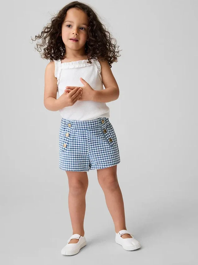 Shorts en denim à carreaux marins pour Bébé & Enfant