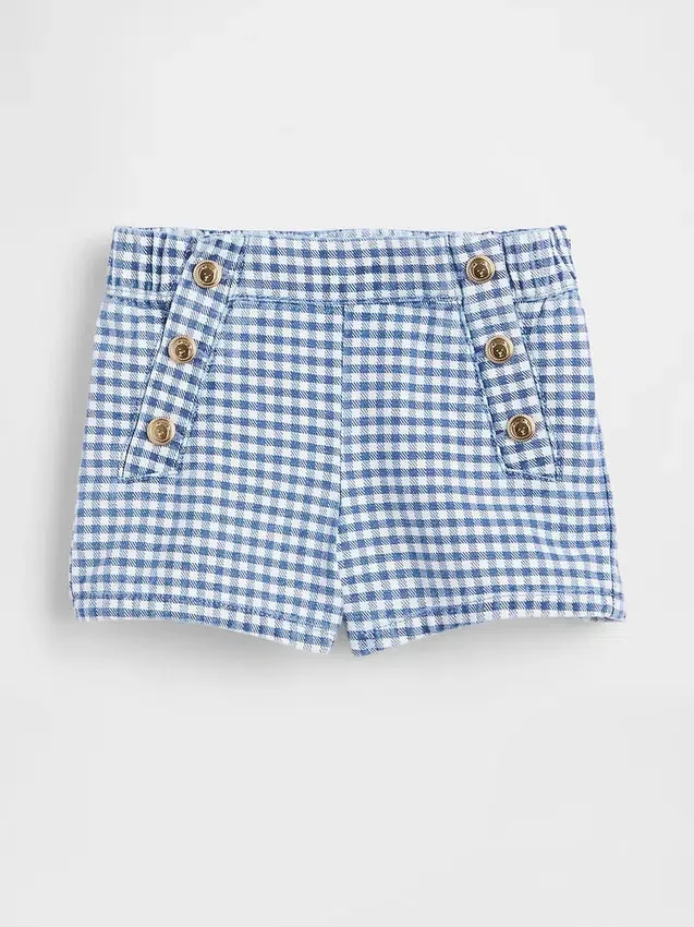 Shorts en denim à carreaux marins pour Bébé & Enfant
