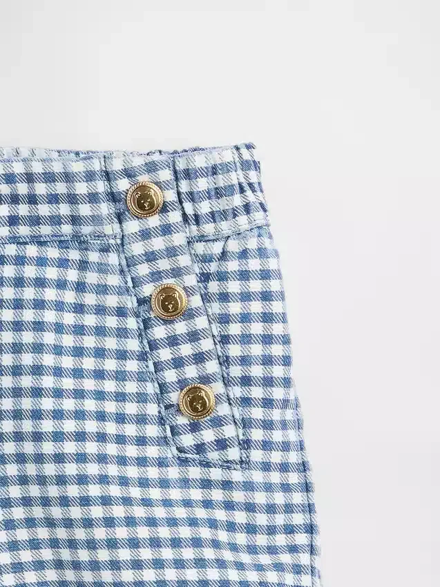 Shorts en denim à carreaux marins pour Bébé & Enfant
