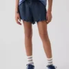 Shorts en denim de gaze de coton pour enfant à volants