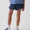 Shorts en denim de gaze de coton pour enfant à volants