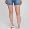 Shorts en denim de maternité avec empiècement de 4"