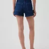Shorts en denim droit décontracté style marin à taille haute de 3,5"