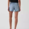 Shorts en denim droit décontracté à taille haute de 3,5"