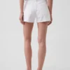 Shorts en denim droit décontracté à taille haute de 3,5"