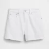 Shorts en denim droit décontracté à taille haute de 3,5"