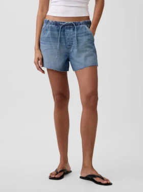 Shorts en denim « Easy » taille basse de 3,5”