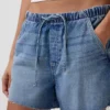 Shorts en denim « Easy » taille basse de 3,5”