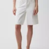 Shorts en denim long à taille mi-haute de 11"