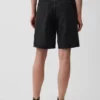 Shorts en denim long à taille mi-haute de 11"