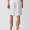Shorts en denim long à taille mi-haute de 11"