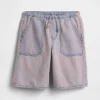 Shorts en denim longline à taille basse pour enfants