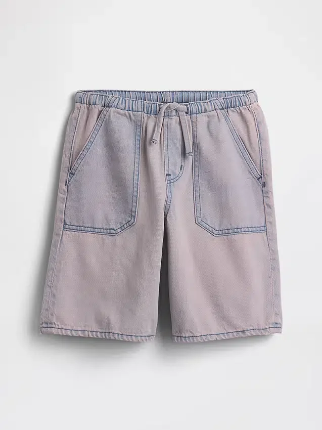 Shorts en denim longline à taille basse pour enfants