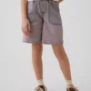 Shorts en denim longline à taille basse pour enfants