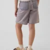 Shorts en denim longline à taille basse pour enfants
