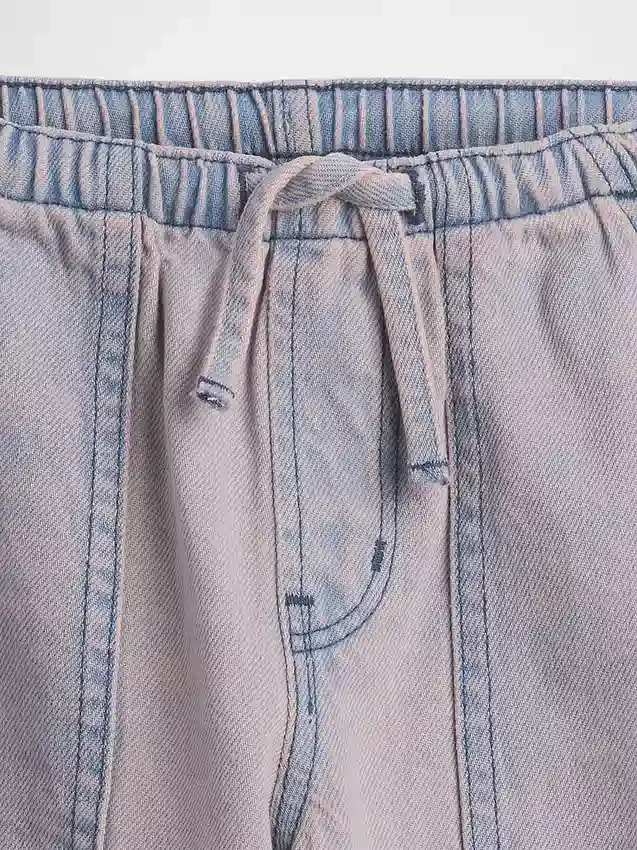 Shorts en denim longline à taille basse pour enfants