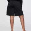 Shorts en denim longline à taille mi-haute, 11"