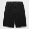 Shorts en denim longline à taille mi-haute, 11"