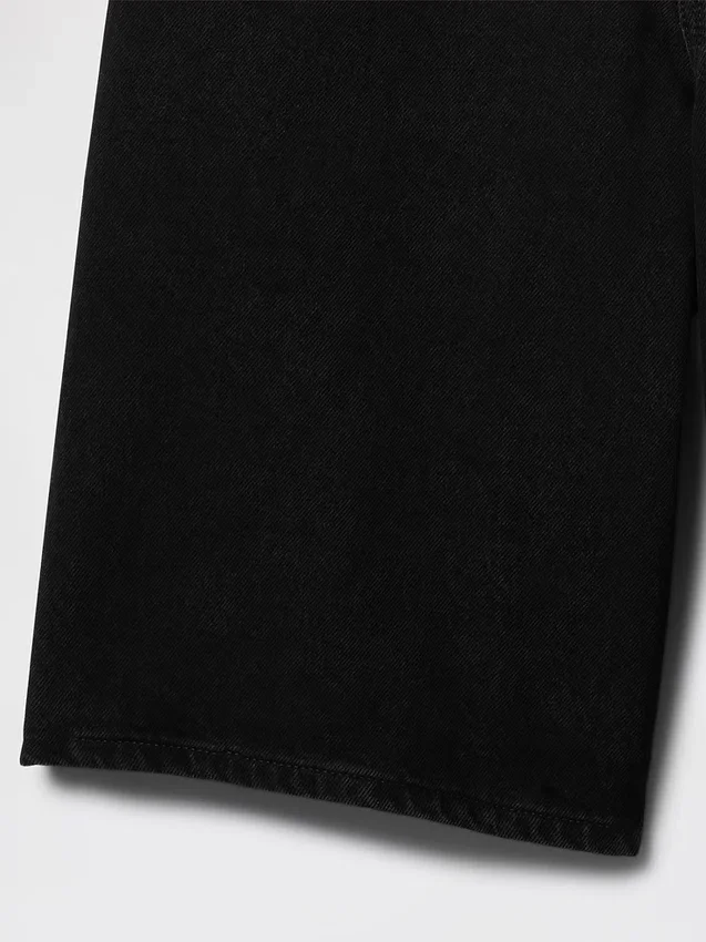 Shorts en denim longline à taille mi-haute, 11"