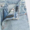Shorts en denim longline à taille mi-haute pour enfant