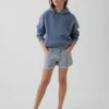 Shorts en denim à rayures et taille basse pour enfant