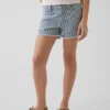 Shorts en denim à rayures et taille basse pour enfant