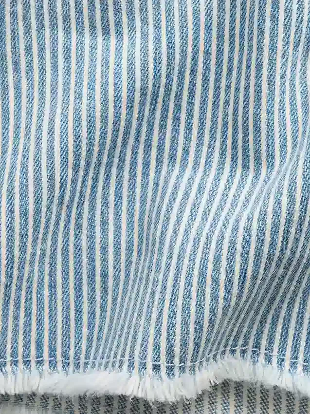 Shorts en denim à rayures et taille basse pour enfant