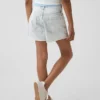 Shorts en denim « Stride » à taille basse pour enfants, brodés d’un citron