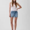 Shorts en denim taille basse 3"