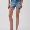 Shorts en denim taille basse 3"