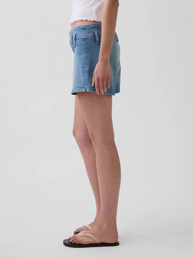 Shorts en denim taille basse 3"